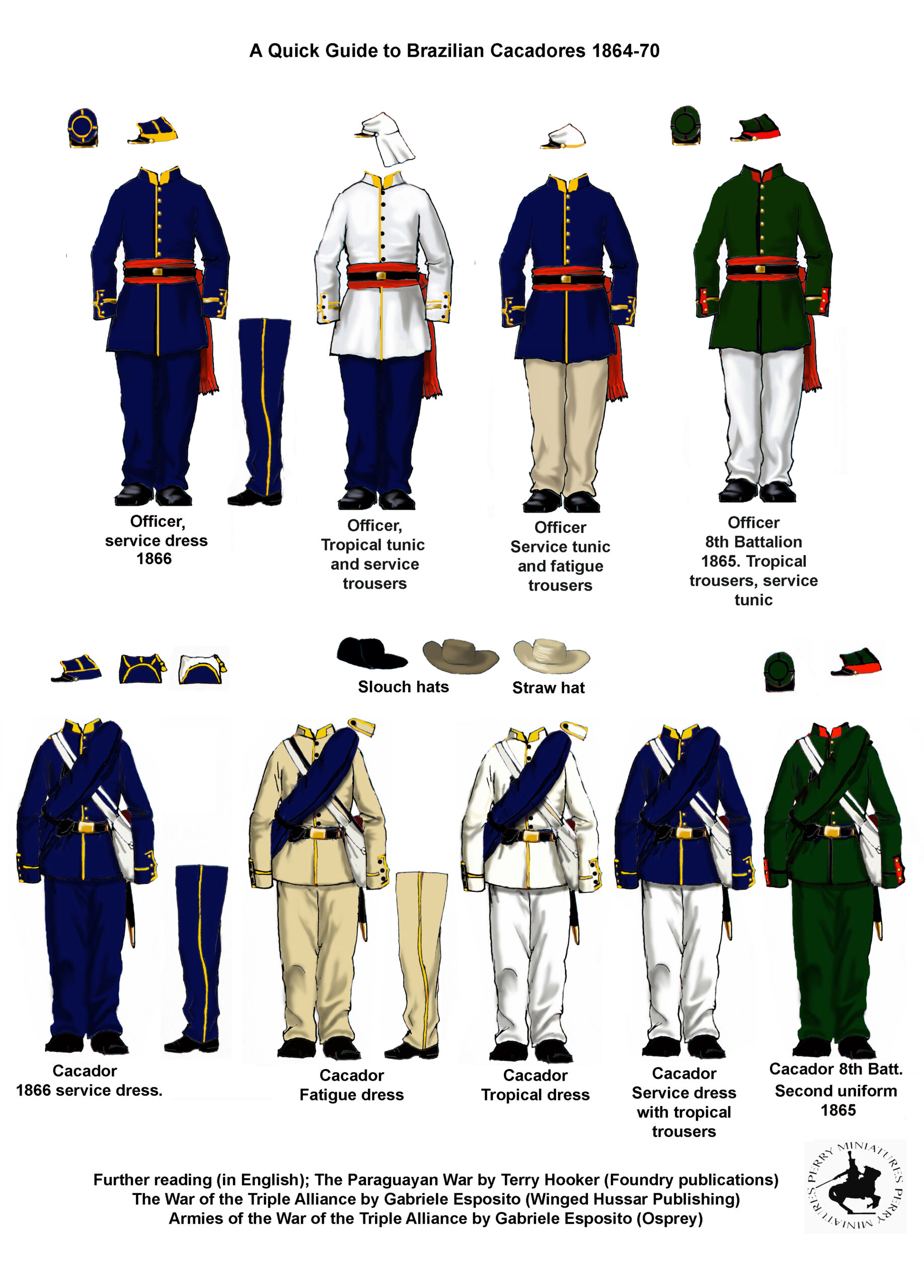 Perry Miniatures TA 42 figurines commandement Caçador brésilien