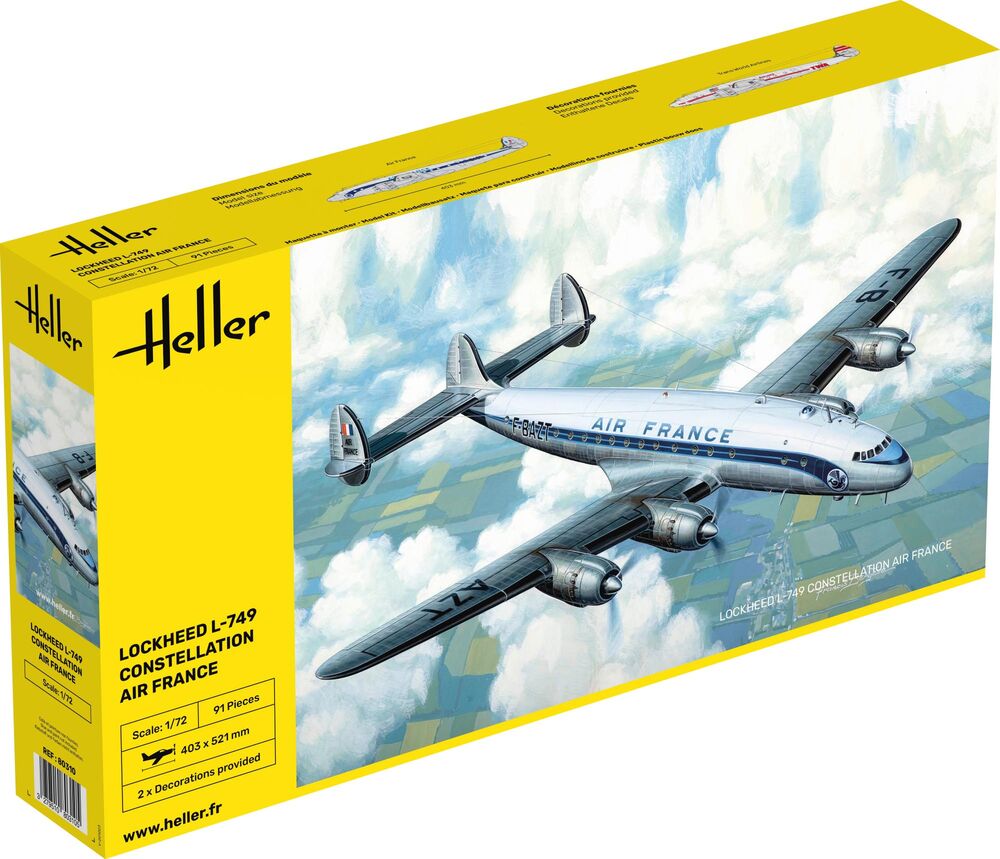 Heller Historical Collection L-749 Constellation maquette avion 1/72 Air France