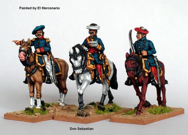 Perry Miniatures Carlist War CAT2 figurines Don Sebastian monté 28mm