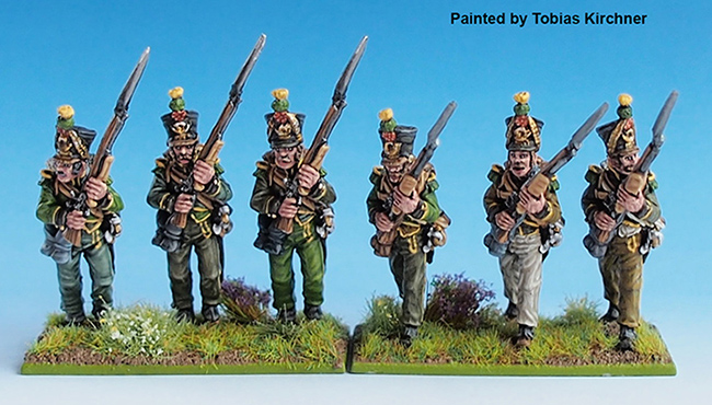 Perry NN12 2nd Nassau-Usingen figurines voltigeurs 28mm métal