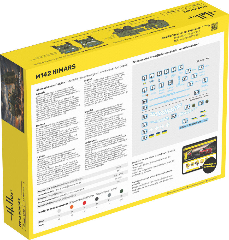Heller Starter Kit M142 HIMARS 1/72 maquette char complet