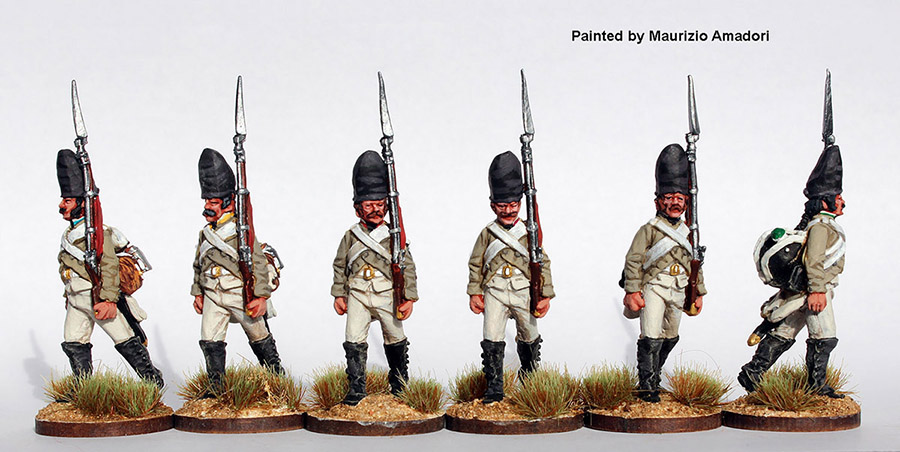 Perry Napoleonic SAX10 Grenadiers figurines marche 1806 kittel