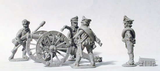 Perry Napoleonic RN 3 artillerie figurines canon 6pdr 28mm