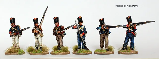 Perry Miniatures SPA 27 fusiliers ligne de tir figurines 28mm shako cloche