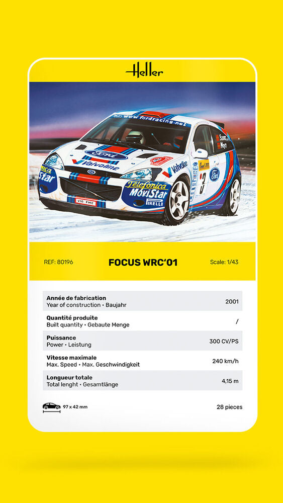 Heller Focus WRC 01 maquette voiture 1/43 rallye
