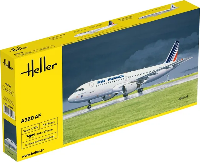 Heller Historical A320 AF Maquette Avion 1/125 Air France