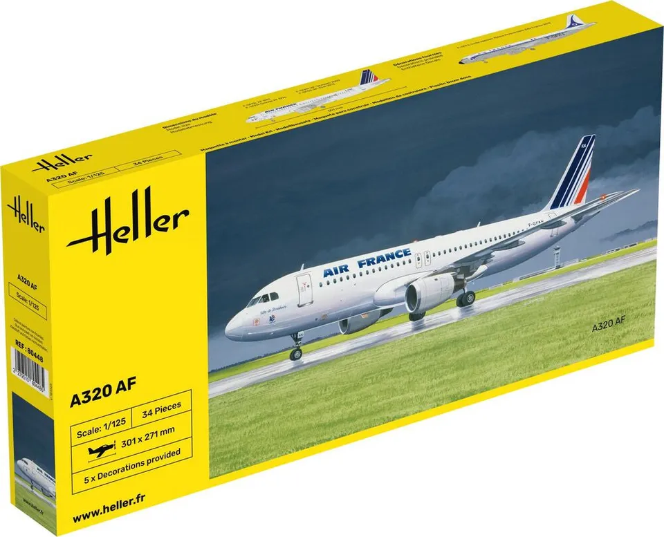 Heller Historical A320 AF Maquette Avion 1/125 Air France