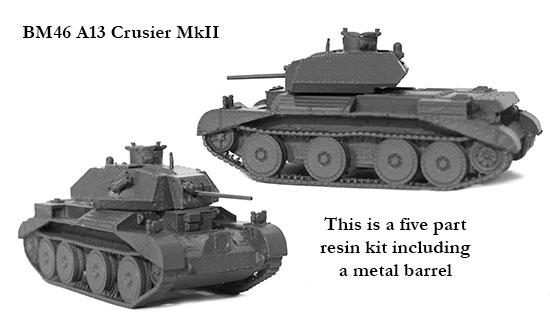 Perry Miniatures BM46 A13 Cruiser MkII maquette char résine