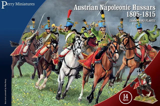 Perry AN100 boîte hussards autrichiens 14 cavaliers 28mm