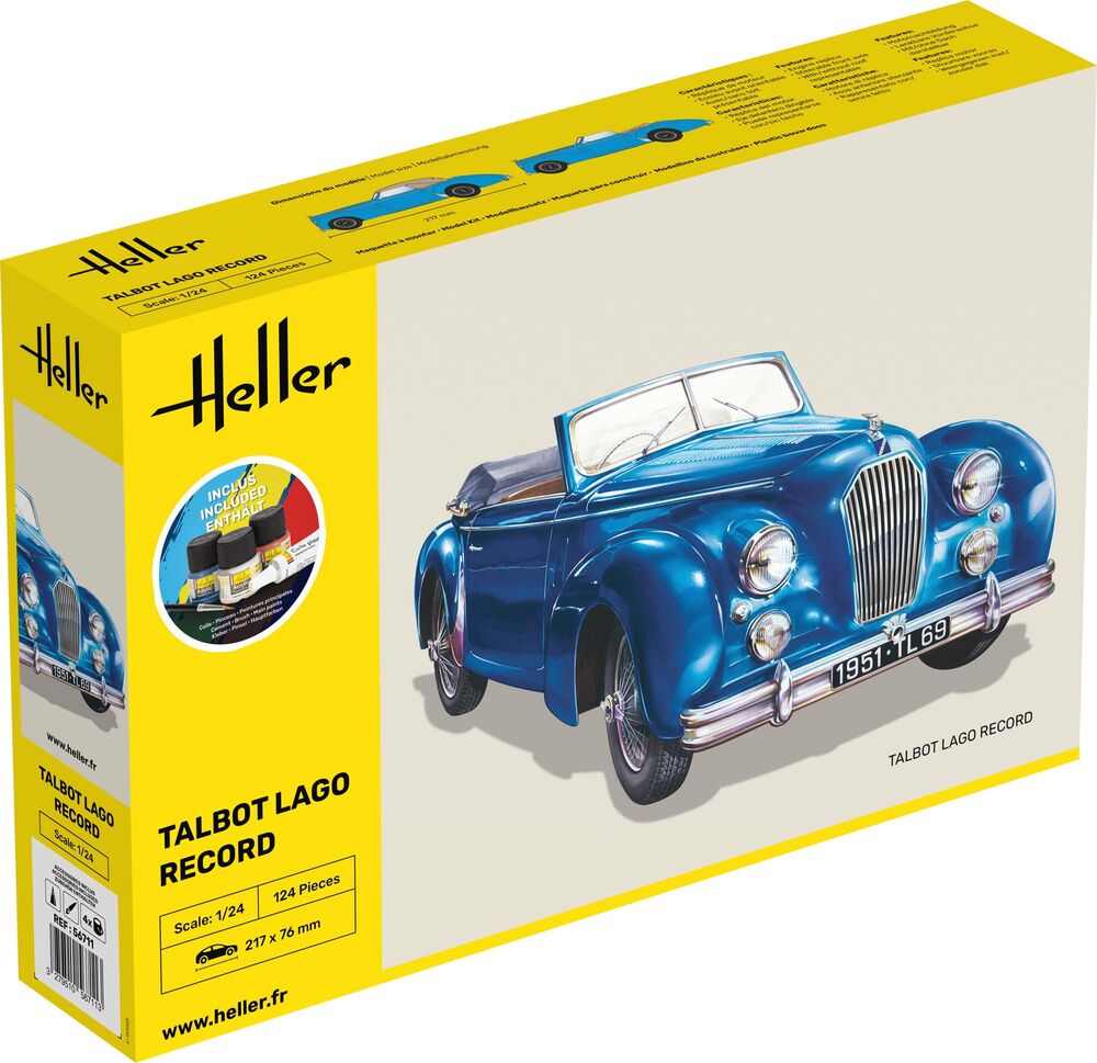 Heller Starter Talbot Lago Record Maquette Voiture 1/24 kit complet