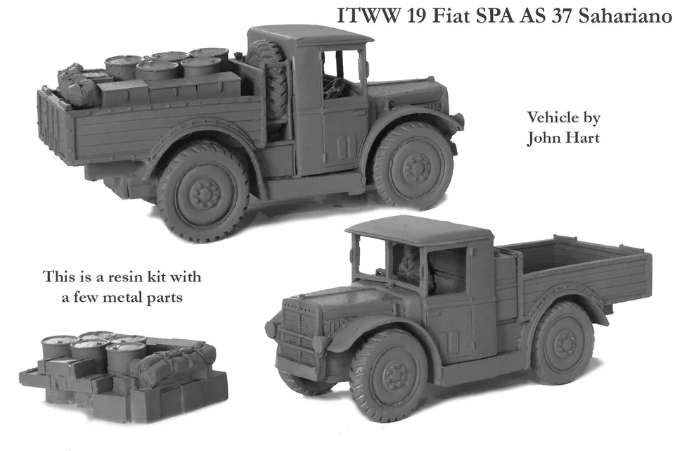 Perry World War 2 ITWW 19 Fiat AS 37 Sahariano maquette 28mm