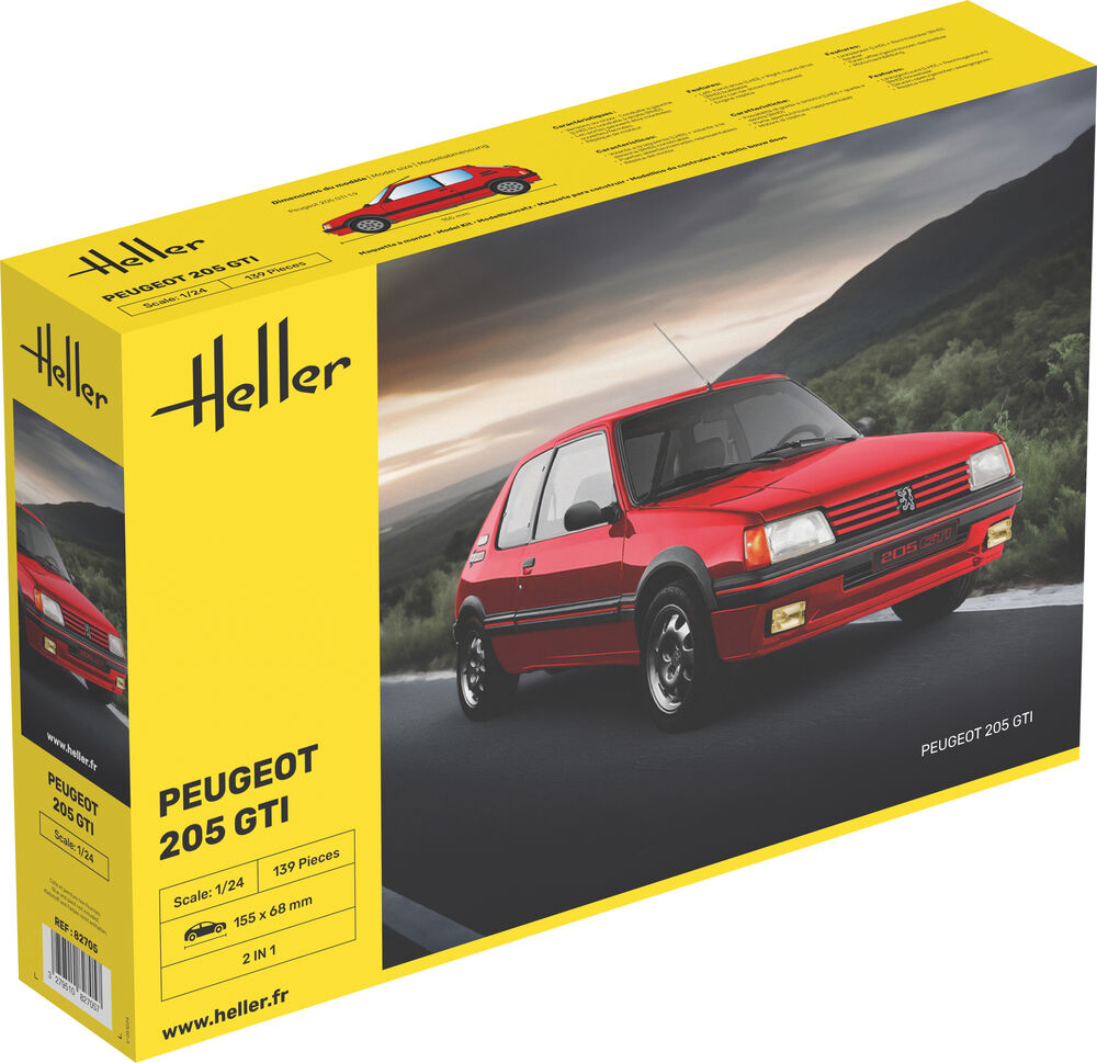 Heller Peugeot 205 GTI 1/24 maquette voiture France