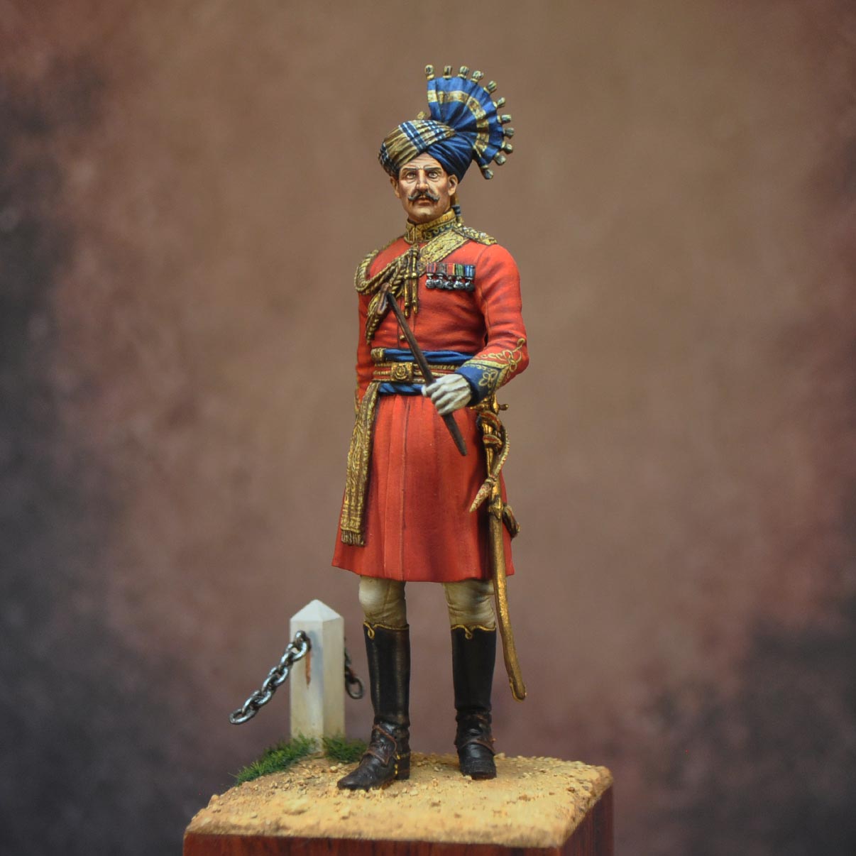 Art Girona 70mm Aide-de-camp Vice-roi 1938 figurine à peindre