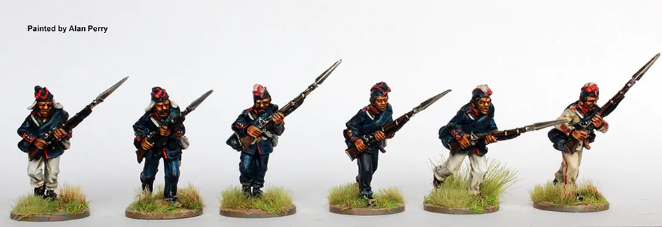 Perry Triple Alliance TA 8 fusiliers brésiliens figurines attaque