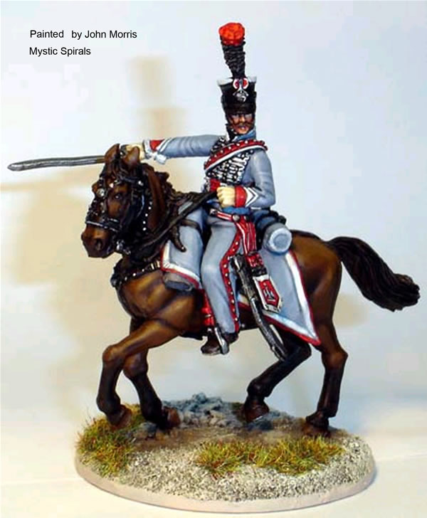 Perry 40mm PE26 officier hussard figurine à cheval
