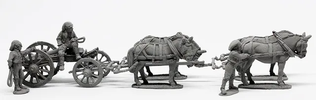 Perry Napoleonic SPA41 limber mules canon 8pdr figurines 28mm