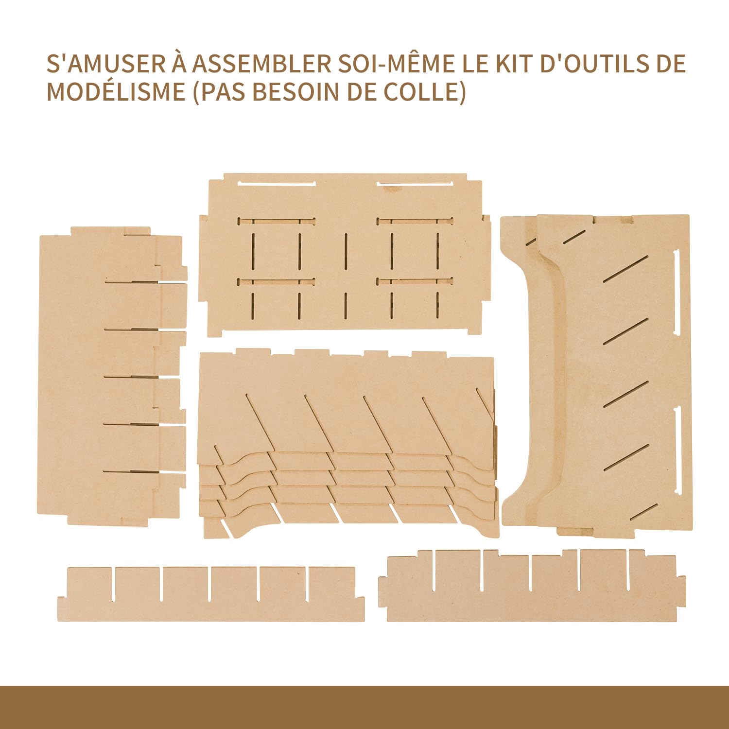 Bucasso Hobby Organizer GK9 casier peinture 30 flacons MDF