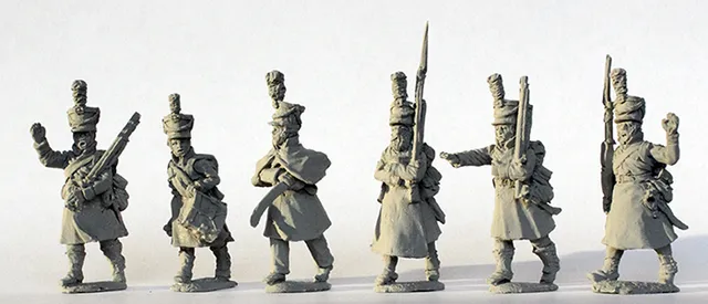 Perry DAN 12 Infantry figurines 28mm commandement manteaux 1812