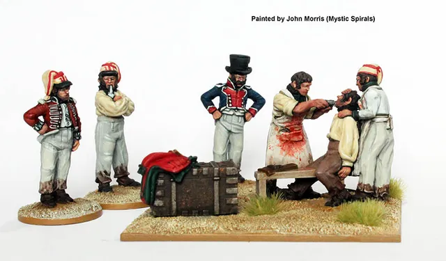 Perry Miniatures Napoleonic BH 143 scène camp figurines chirurgien