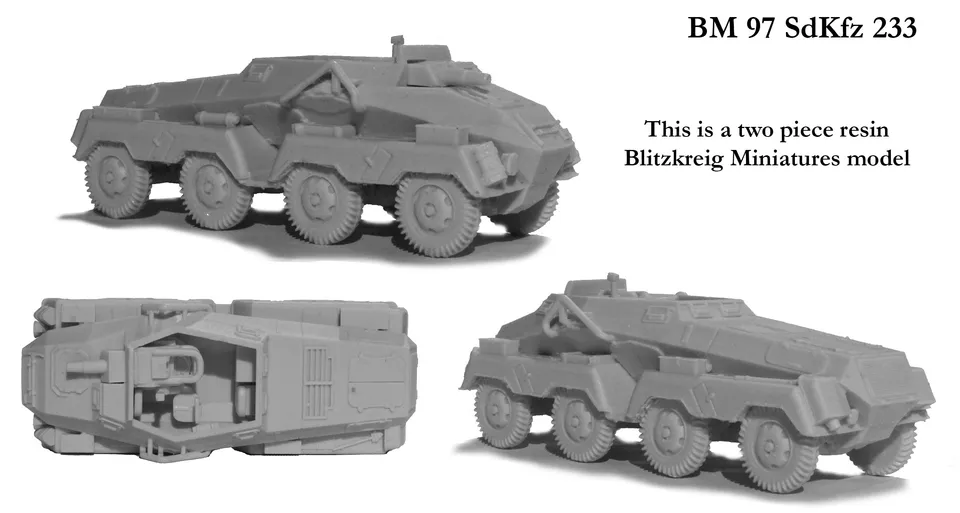 Perry Miniatures World War 2 BM 97 maquette SdKfz 233 résine