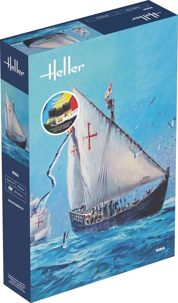 Heller Starter Kit Nina maquette bateau 1/75 kit complet