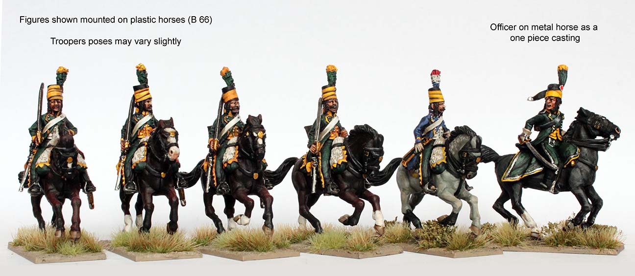 Perry REVF 24 chasseurs à cheval figurines mirlitons x6