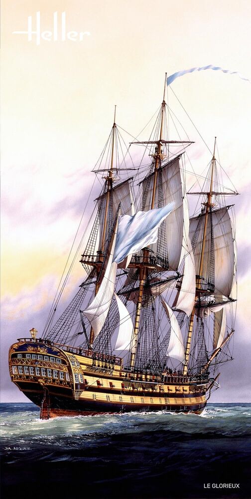 Heller Historical Collection Le Glorieux maquette 1/150 74 canons