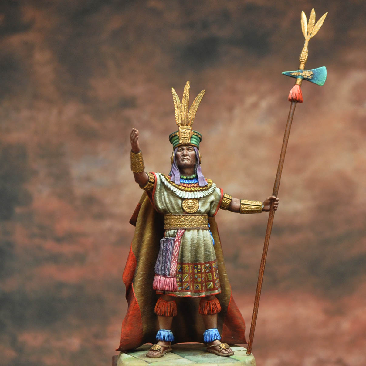 ART GIRONA Historical Atahualpa figurine inca à peindre 54mm