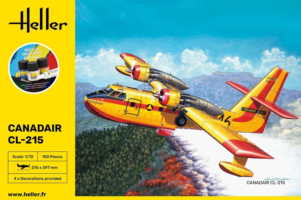 Heller Starter Kit Canadair CL-215 1/72 maquette avion complète