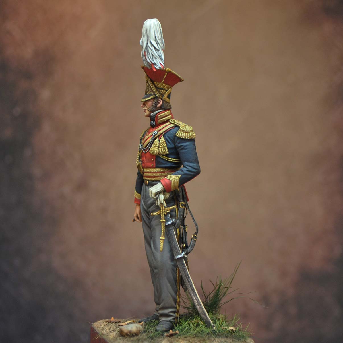 ART GIRONA 70mm Officer 9th Light Dragoons-Lancer 1820 figurine