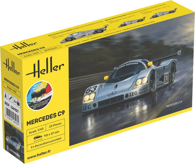 Heller Starter Kit Mercedes C9 maquette 1/43 Le Mans