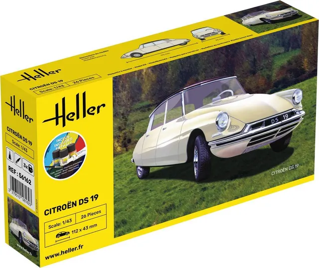 Heller Starter Kit Citroën DS 19 maquette voiture 1/43 kit complet