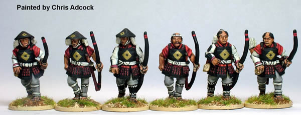 Perry Samurai SAM13 figurines archers ashigaru qui avancent