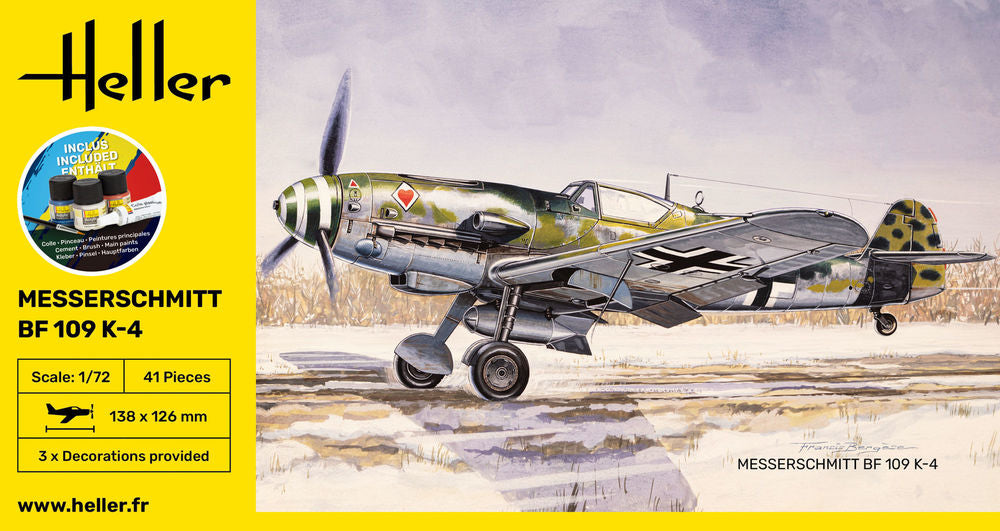 Heller Starter Kit Bf 109 K-4 1/72 maquette avion hélice