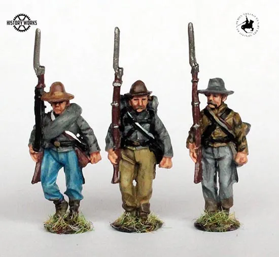 Perry Miniatures Pre-Painted ACW 50008 figurines infanterie confédérée marche