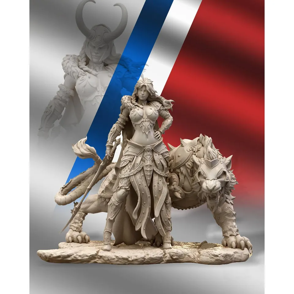 ART GIRONA Miniatures Raja Dragon Huntress figurine fantasy à peindre