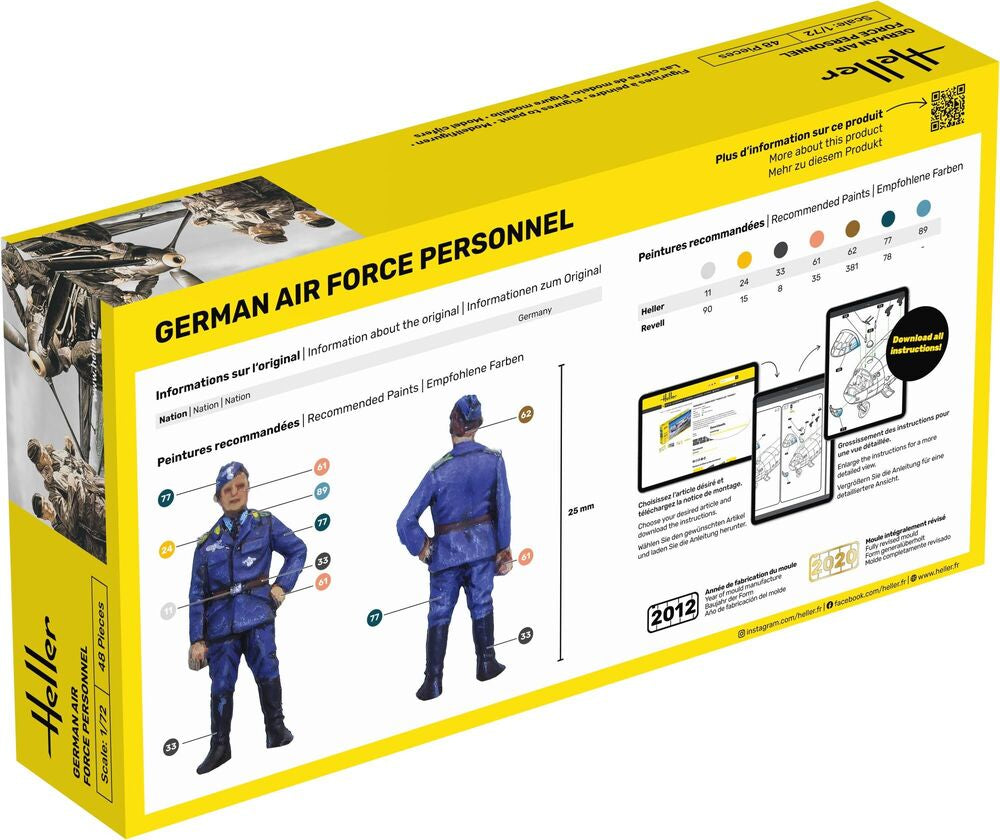 Heller Historical Collection Deutsche Luftwaffe Personal 1/72 figurines