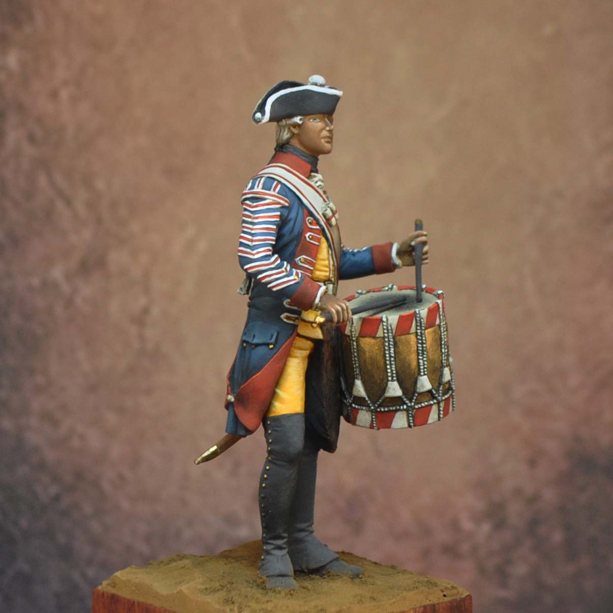 ART GIRONA 70mm Drummer Leib Infantry figurine tambour 1776