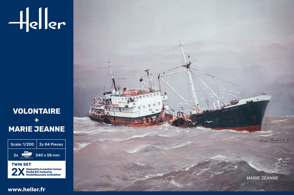 Heller Twinset Volontaire + Marie Jeanne 1/200 maquette bateau