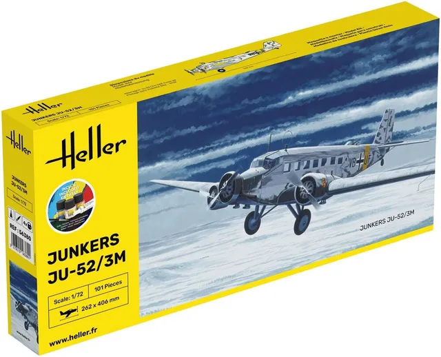 Heller Starter Kit Ju-52/3m maquette avion 1/72 complète