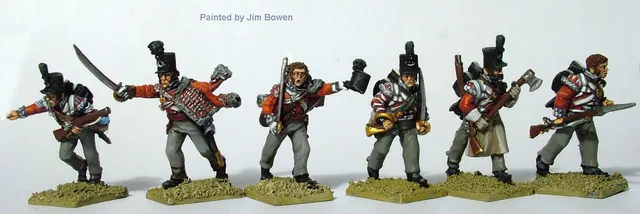Perry Miniatures Napoleonic BH31 command 43rd Light Infantry figurines 28mm