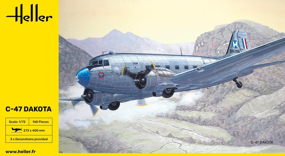 Heller Historical Collection C-47 Dakota maquette avion 1/72 militaire