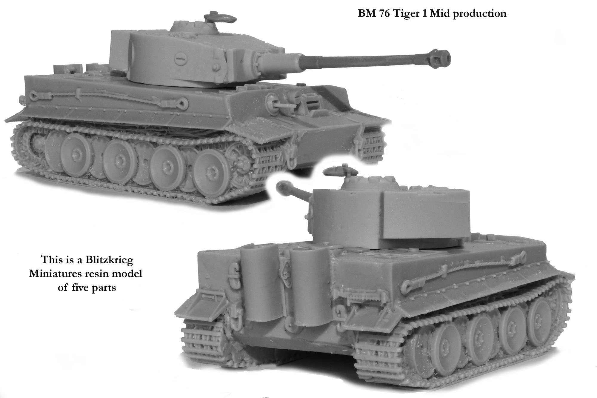 Perry Miniatures BM76 maquette char Tiger 1 Mid résine 28mm