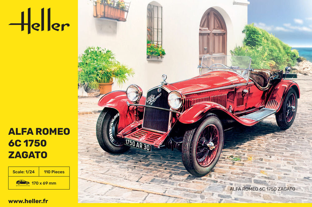 Heller Alfa Romeo 6C 1750 Zagato 1/24 maquette voiture ancienne