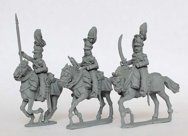 Perry Napoleonic AN 54 uhlans commandement galop 3e régiment