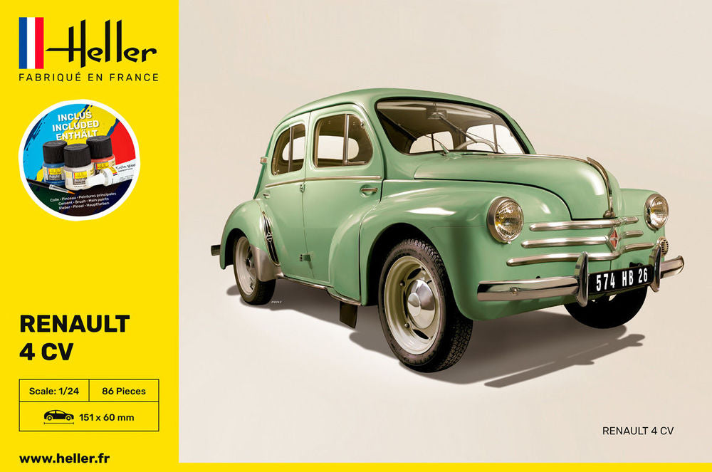 Heller Starter Kit Renault 4 CV maquette voiture 1/24 complète