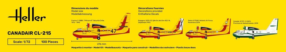Heller Starter Kit Canadair CL-215 1/72 maquette avion complète