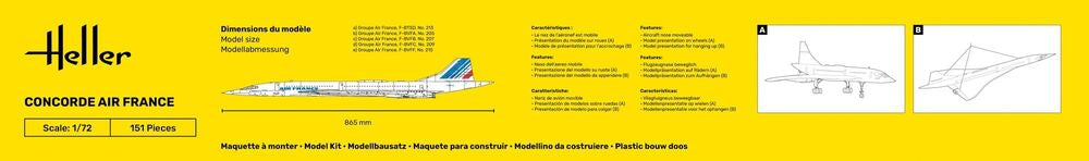 Heller Starter Kit Concorde AF 1/72 maquette avion kit complet