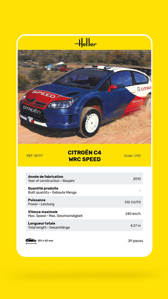 Heller 9.99 Citroën C4 WRC 1/43 maquette voiture rallye