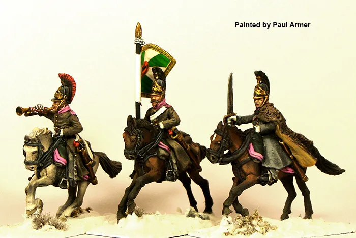 Perry Miniatures Napoleonic RN 62 commandement dragons figurines capote